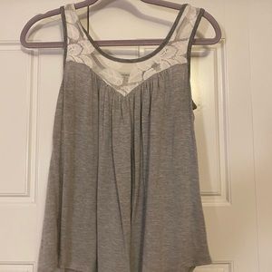 Lace gray tank